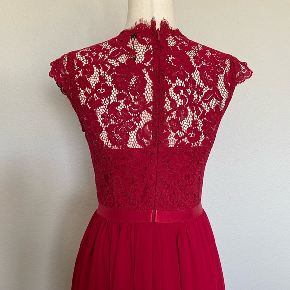 Miusol Women's Formal Floral Lace Size Small Bridesmaid Party Maxi Dress - Picture 3 of 15